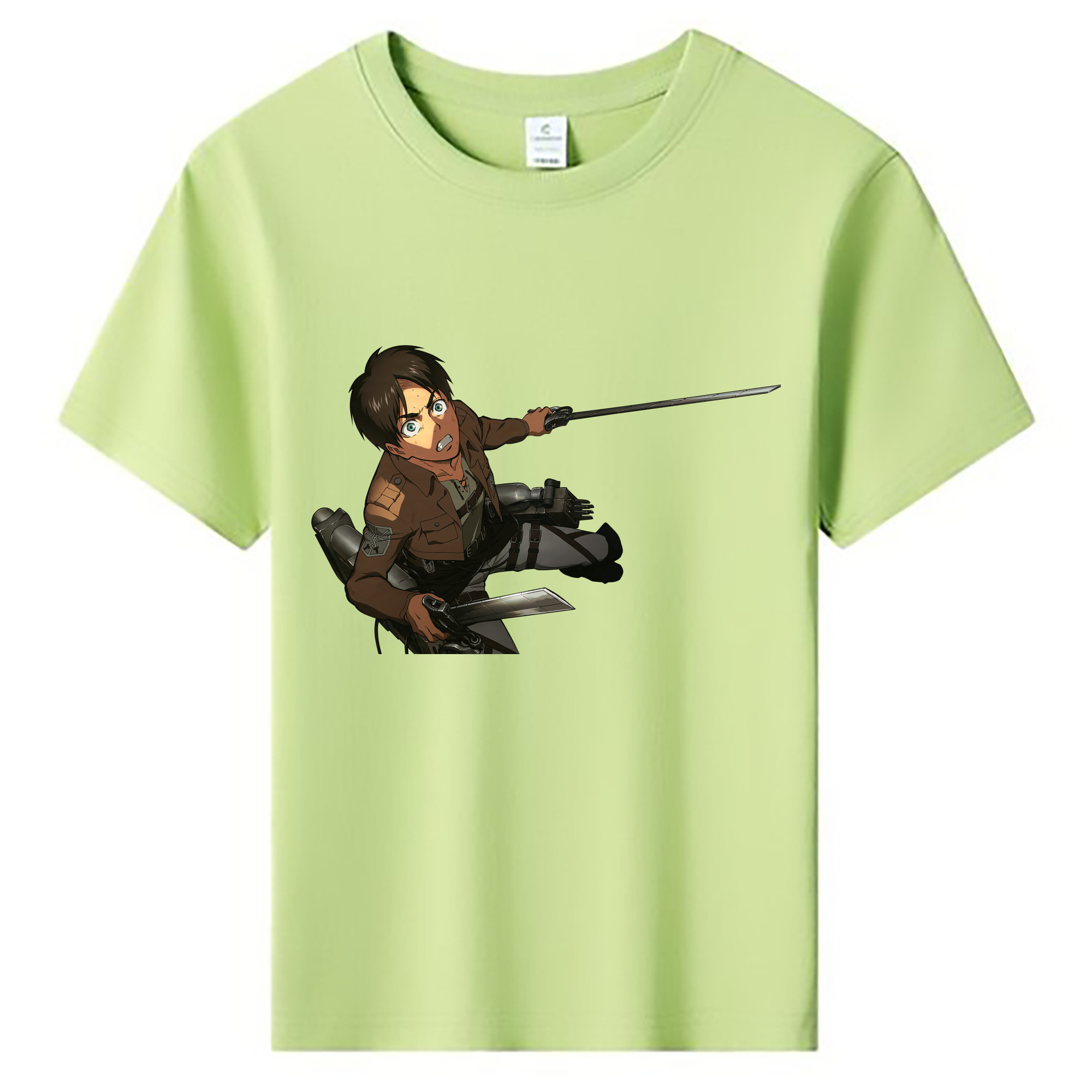 （画像用） 進撃の巨人 エレン･イェーガー Attack on Titan Eren Jäger 綿100％キッズTシャツ（フロントプリント）